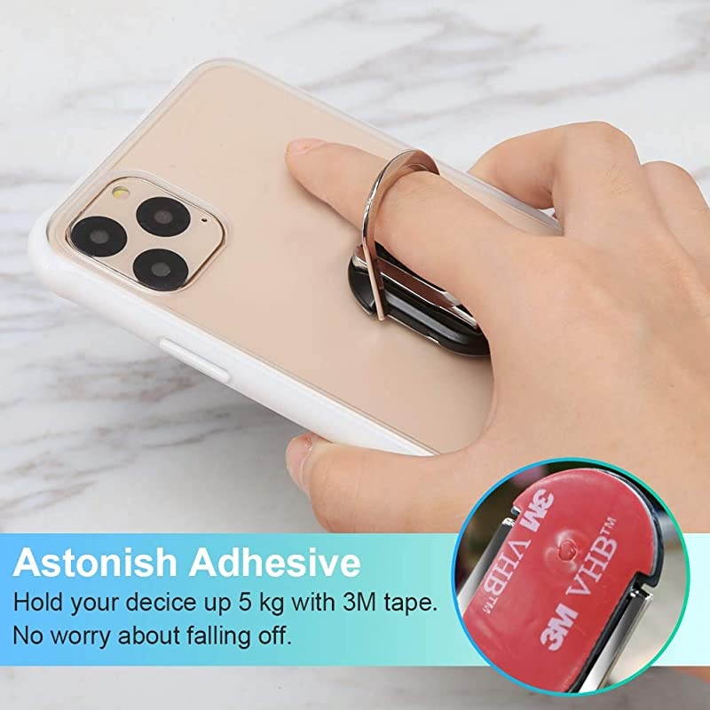 Metal Phone Ring Holder  3in1 Universal car Bracket Mobile Phone Bracket and Mobile Phone Ring Buckle are Suitable for All Mobile Phones 360 &deg;Rotation and 120 &deg;Turning Red