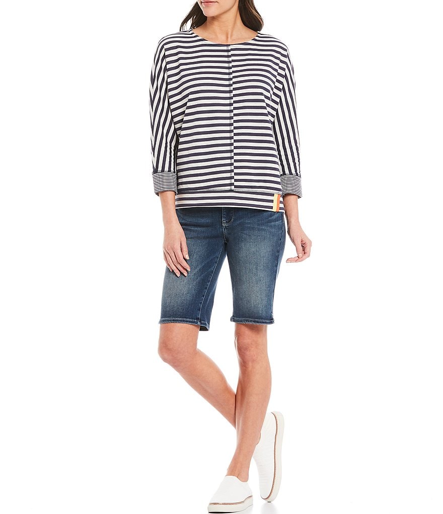 Westbound Petite Size the PARK AVE fit Indigo Skimmer Shorts