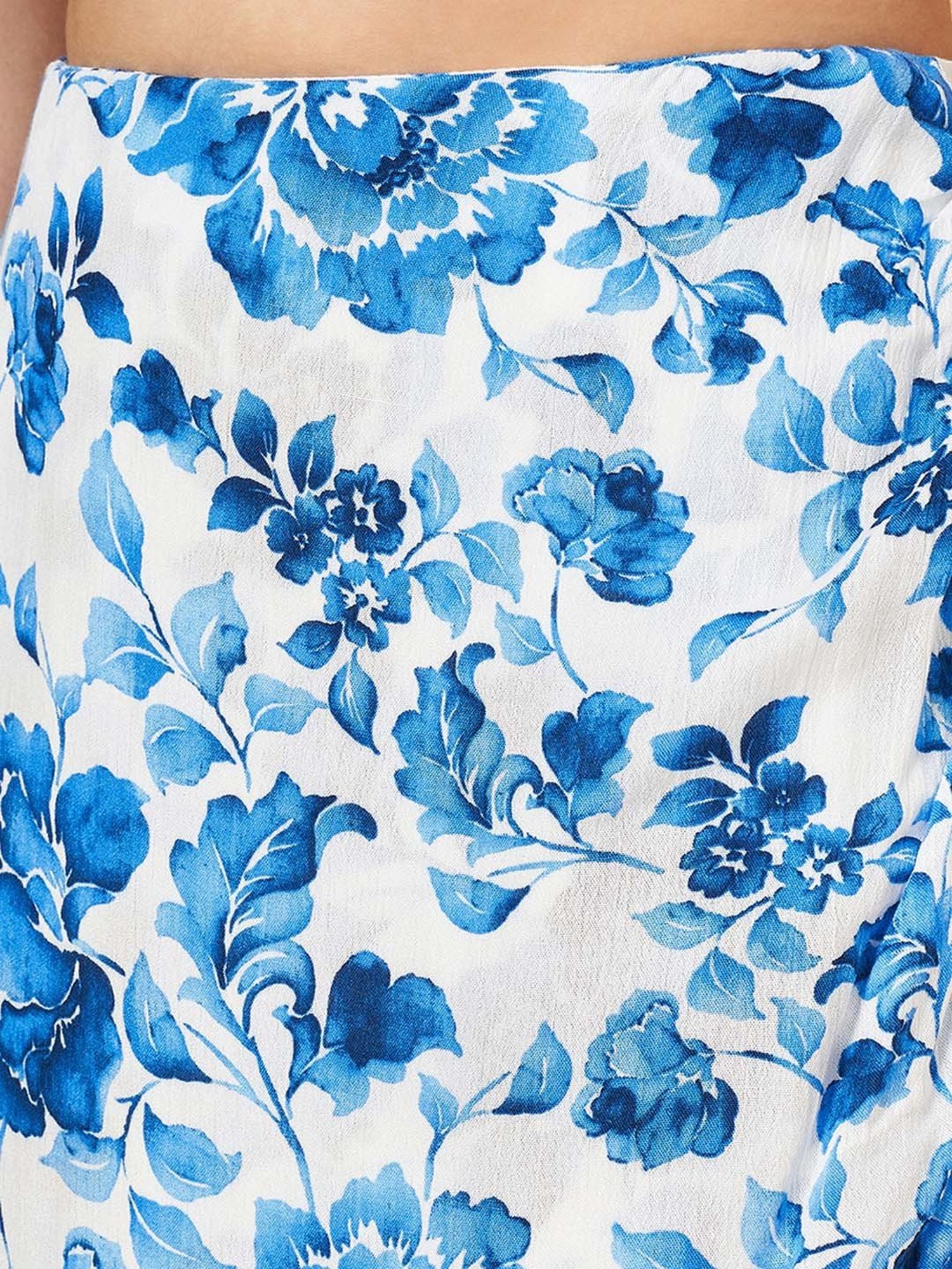 Honey by Pantaloons Blue Printed A-Line Skirt