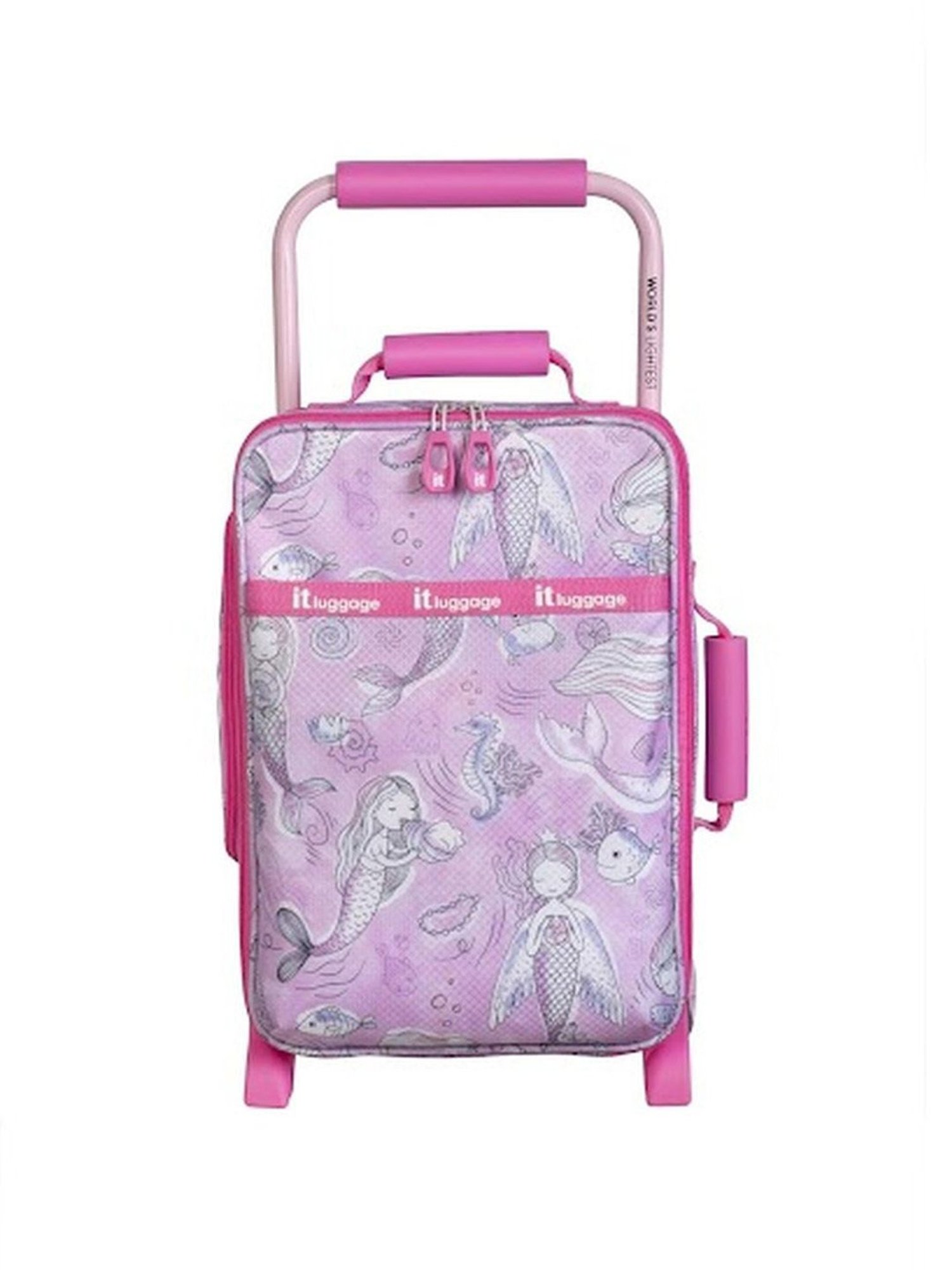 it luggage Curiosity Pink Print Kids Underseater 18 inches Soft Case Trolley Bag