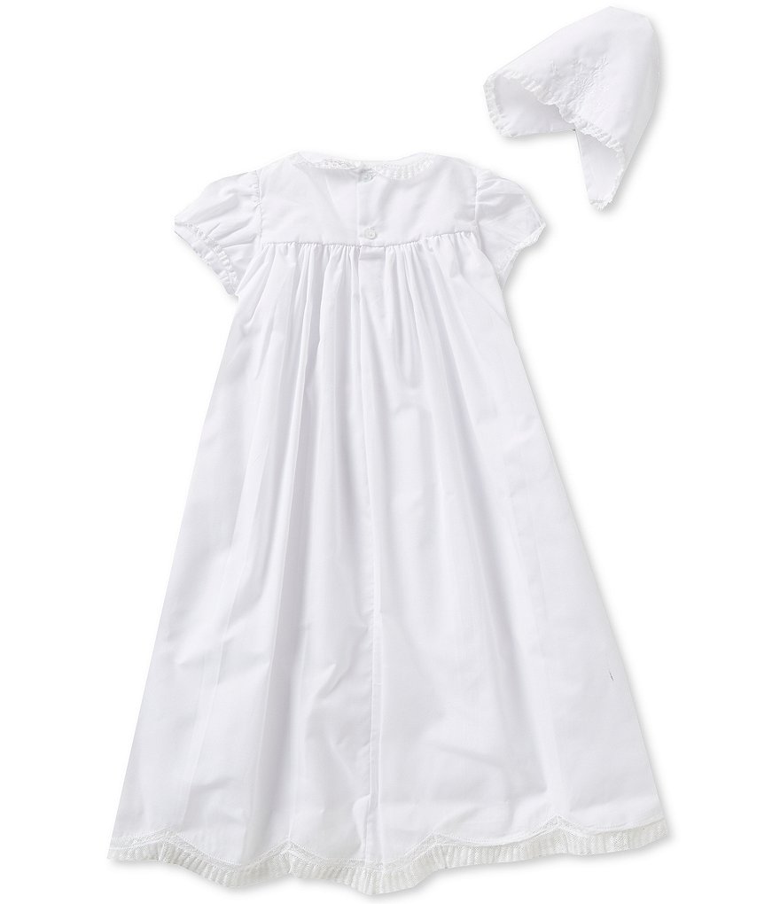 Feltman Brothers Baby Girls Newborn-12 Months Scalloped Yoke Christening Gown
