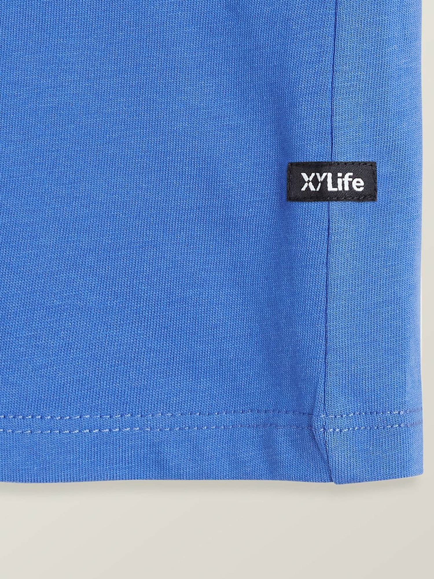 XY Life Kids Purple & Blue Cotton Printed T-Shirt (Pack of 2)