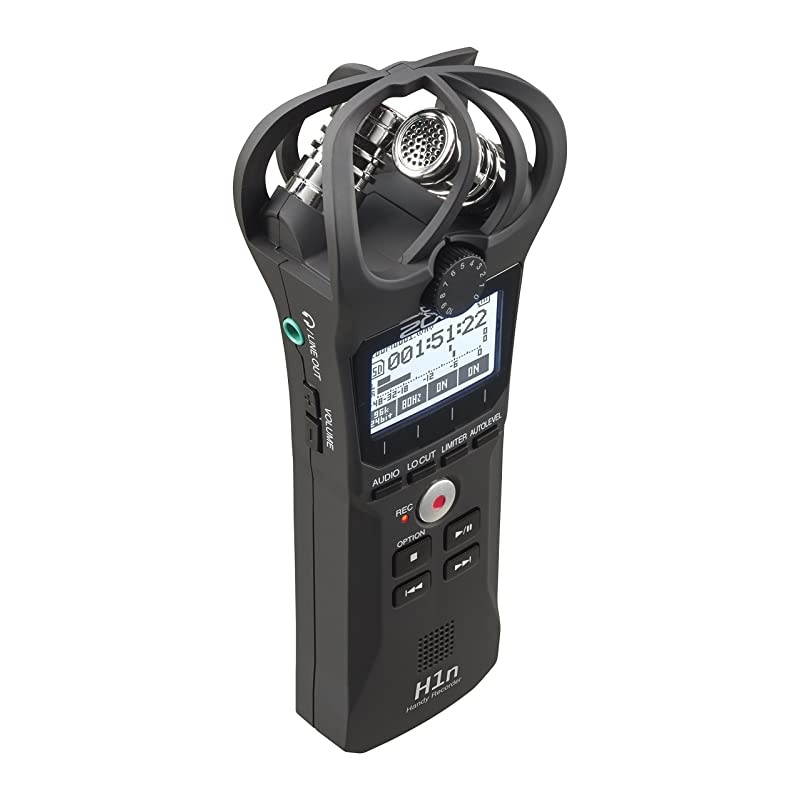 H1n Portable Recorder Onboard Stereo Microphones Camera Mountable Records to SD Card Compact USB Microphone Overdubbing Dictation For Recording Music Audio for Video and Interviews