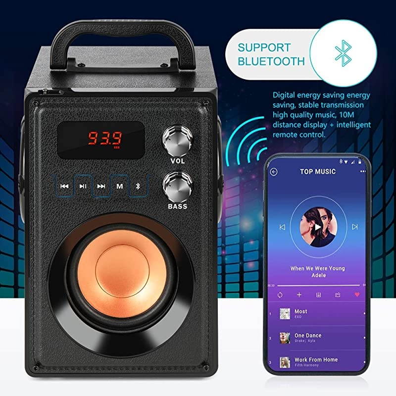 20W 30W Peak Portable Bluetooth Speaker with Subwoofer Rich Bass Wireless Stereo OutdoorIndoor Speakers Support Remote Control FM Radio TF Card for Home Party Smartphone Computer PC