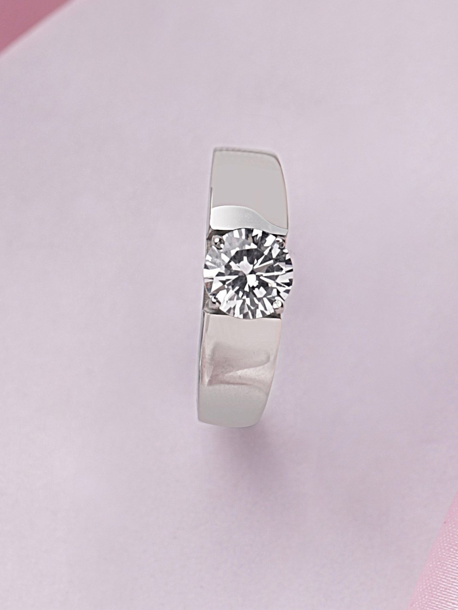 March by FableStreet Classic Solitaire Adjustable Men's Ring in 925 Silver