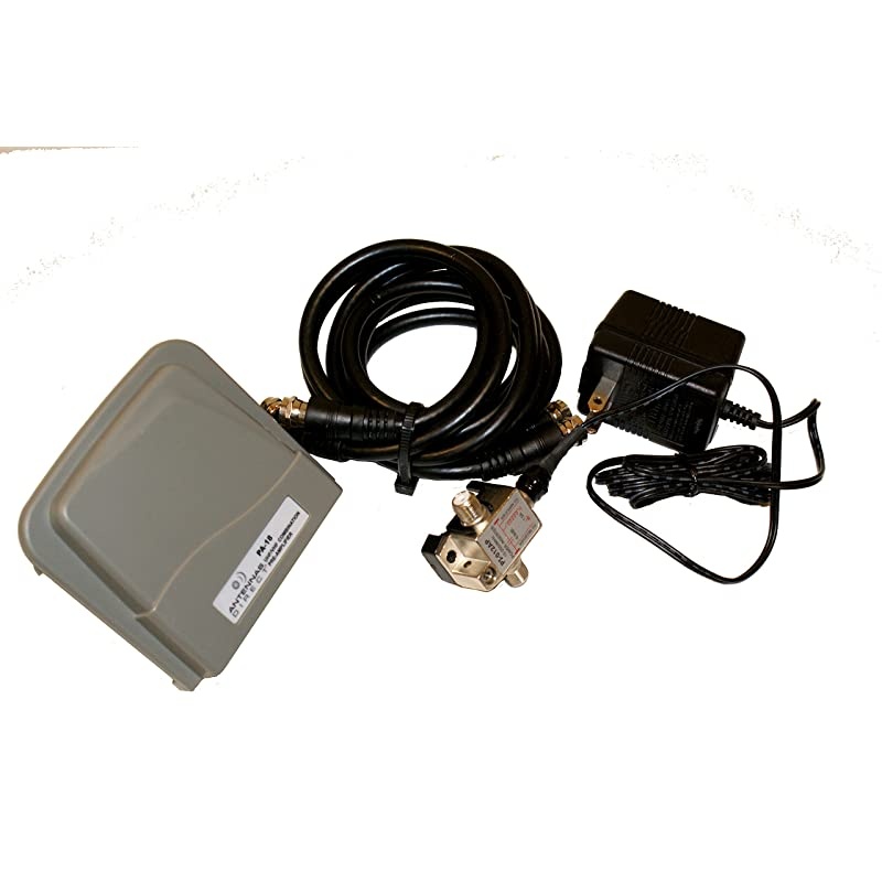 PA18 Ultra LowNoise Preamplifier 4K Ready Rural Areas Cable Runs Over 100 ft Indoor Attic Outdoor Highperformance Coaxial Cables Power inserter 12V DC Power Supply PA18 Black Grey Rural Use 18dB Prea