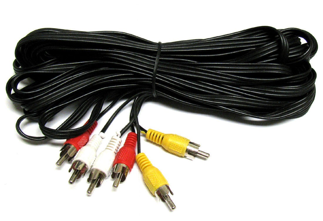 30ft 3 RCA New Audio Video AV Cable FOR HDTV DVD VCR