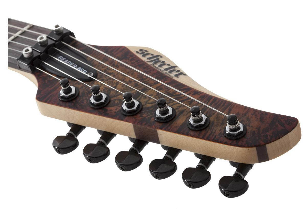 Schecter Reaper 6 FR Electric Guitar - Ebony/Satin Inferno Burst - 1505