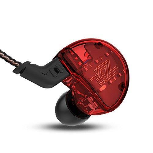 IEM Earbuds, KZ ZS10 HiFi In-Ear Headphones with Five Drivers without Microphone (Red)
