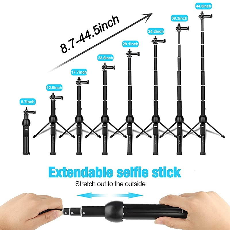 Tripod,Portable Selfie Stick Stand with Wireless Remote and Universal Phone Holder, Compatible with iPhone/Android/Camera GoPro,iPhone Tripod for Live Streaming Tiktok YouTube Video Recording