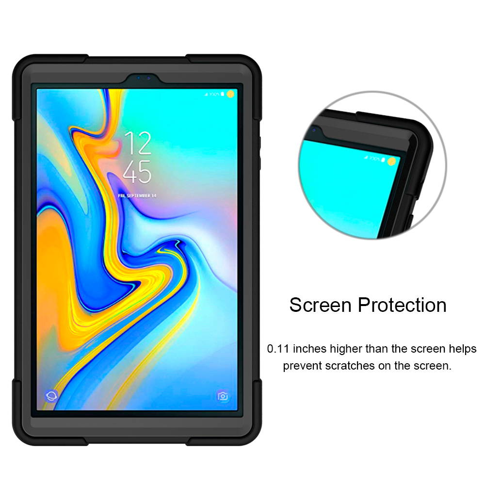 Galaxy Tab A 10.5 2018 Case,Mignova 3 Layer Heavy Duty Hybrid Shockproof Silicone+Hard PC Bumper Full-Body Protective Case Cover with Stand for Samsung Galaxy Tab A 10.5 SM-T590/T595