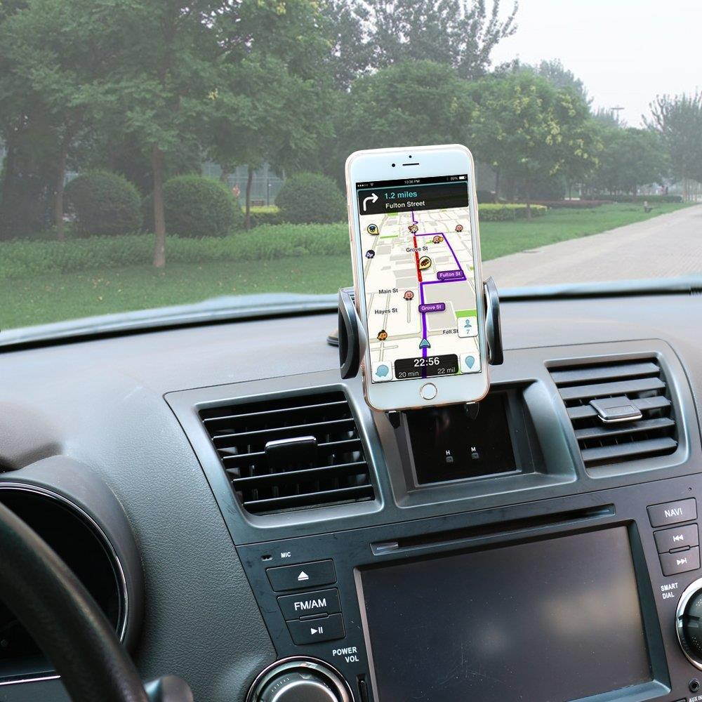 Car Phone Mount,OHLPRO Cell Phone Holder for Car Dash Windshield Dashboard Universal 360&deg;Adjustable Rotating for iPhone Samsung Sony Google All 4"- 6.4" Smartphones GPS Mobile (Silver)