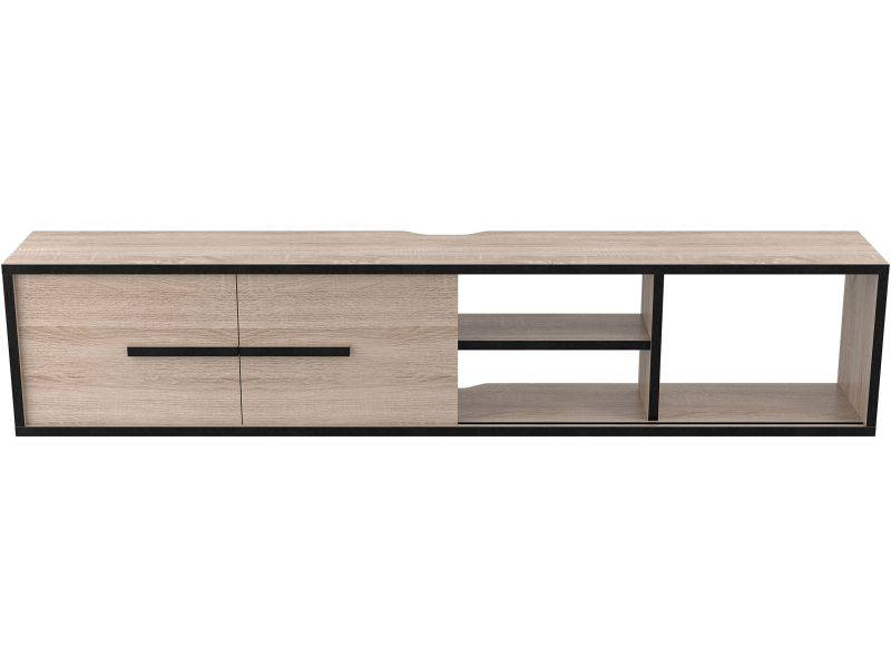 Furniture of America Evermore Modern Wood Floating 60" TV Stand in Oak