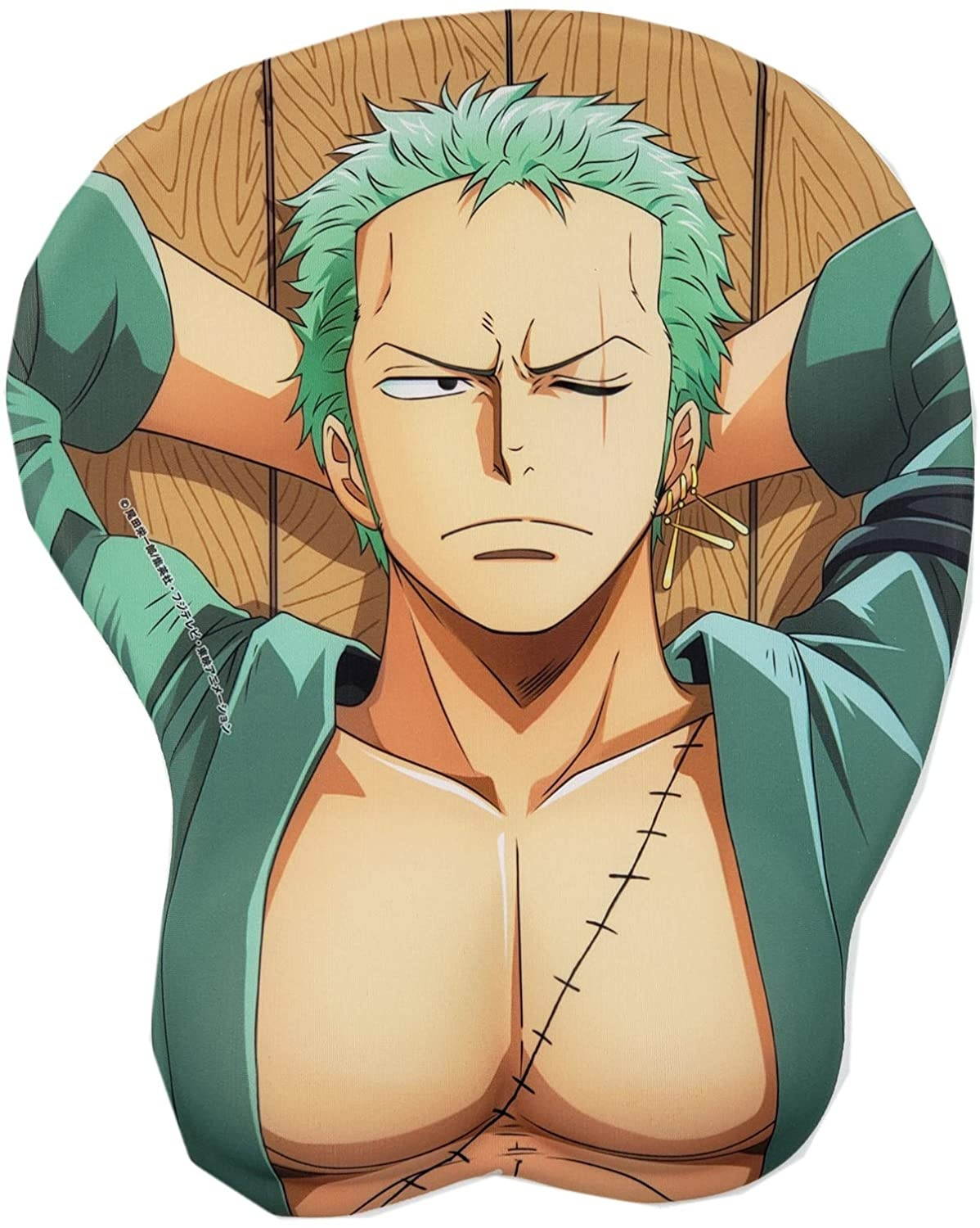 ONE Piece Roronoa Zoro Mouse Pads with Silicone Gel Wrist Rest 3D Anime Gaming Mousepads 2Way Skin (MP1000)