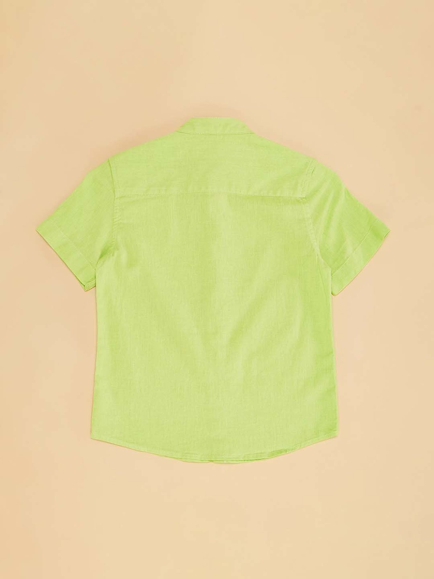 Mothercare Kids Blue Cotton Self Pattern Full Sleeves Shirt