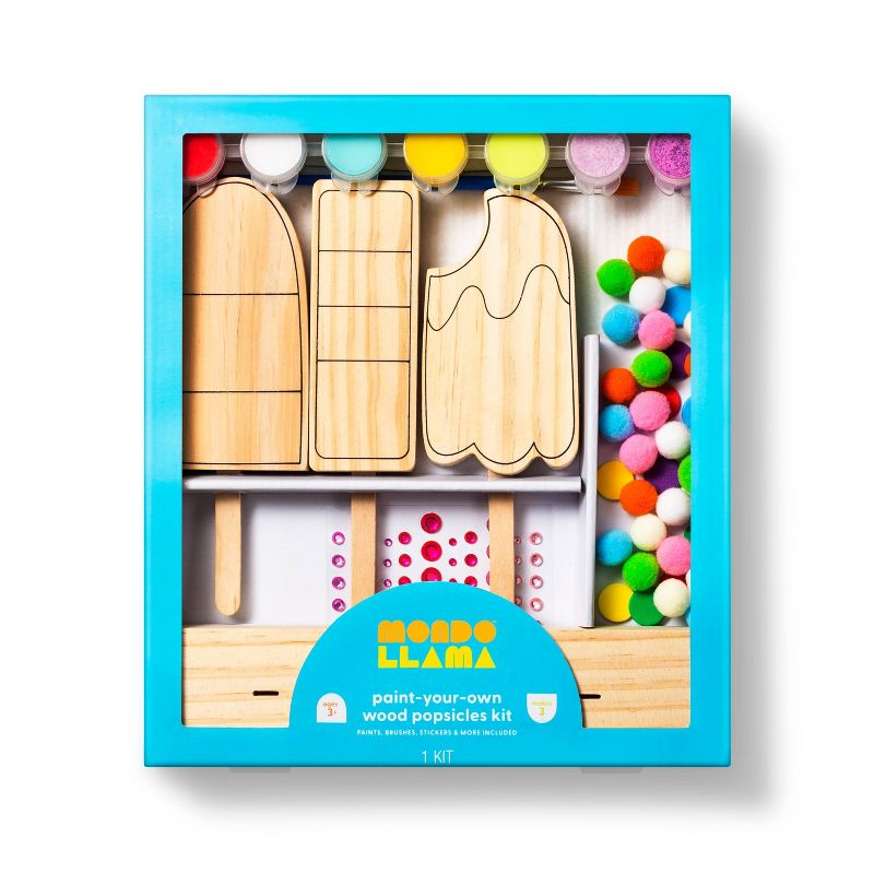 3pk Paint-Your-Own Wood Popsicles Kit - Mondo Llama™
