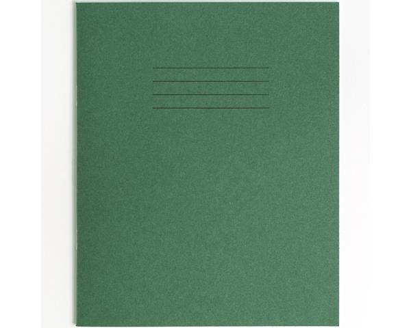 Rhino Exercise Book, 8 x 6.5 Inches, 48 page,  7mm squares, Green Cover  (Pack of 10)