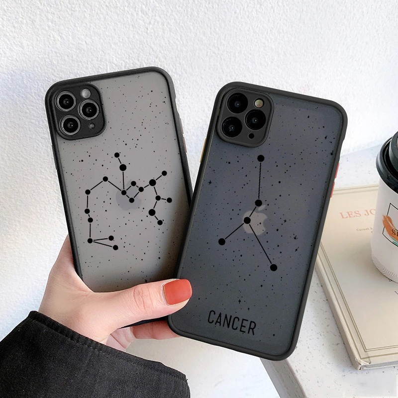 Twelve constellations Phone Case For iPhone 8 6s 7 Plus SE 2 X XR XS Max Cases For iPhone 11 12 Pro Max Mini Hard PC Back Cover