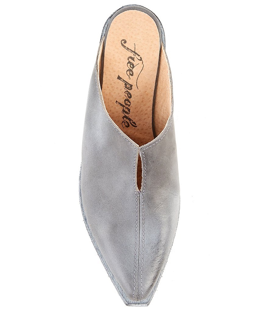 Free People Harlow Split Seam Leather Mules