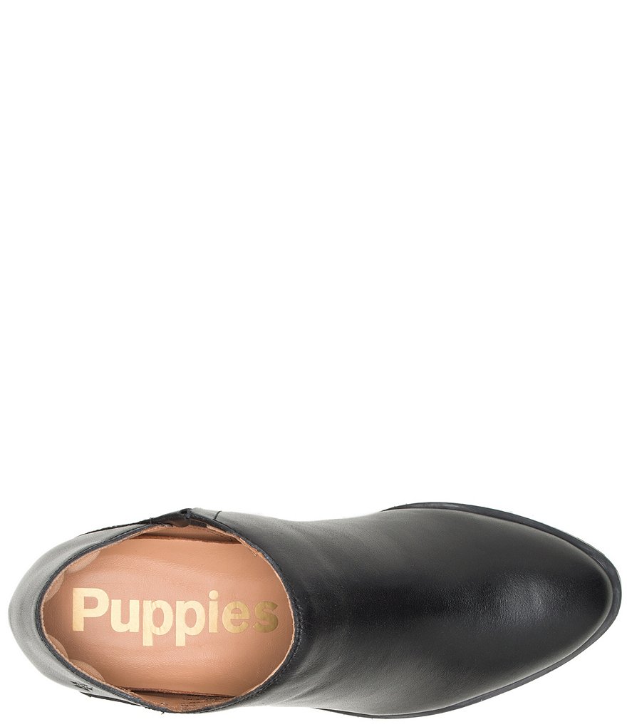 Hush Puppies Sienna Leather Block Heel Shooties