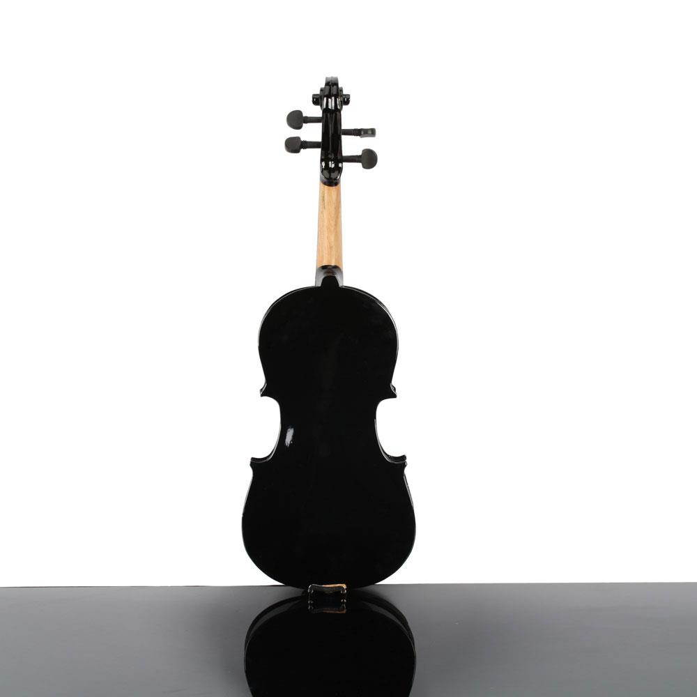 New 1/2 Size Black Acoustic Violin with Case Bow Rosin