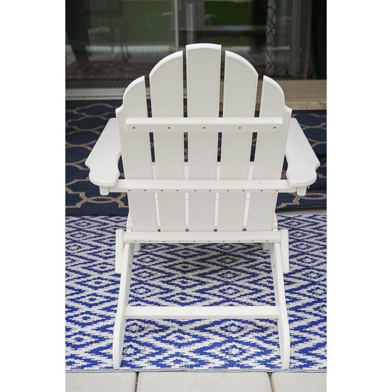 37.8" Foldable Weather Resistant  Outdoor Adirondack Chair - White - XBrand