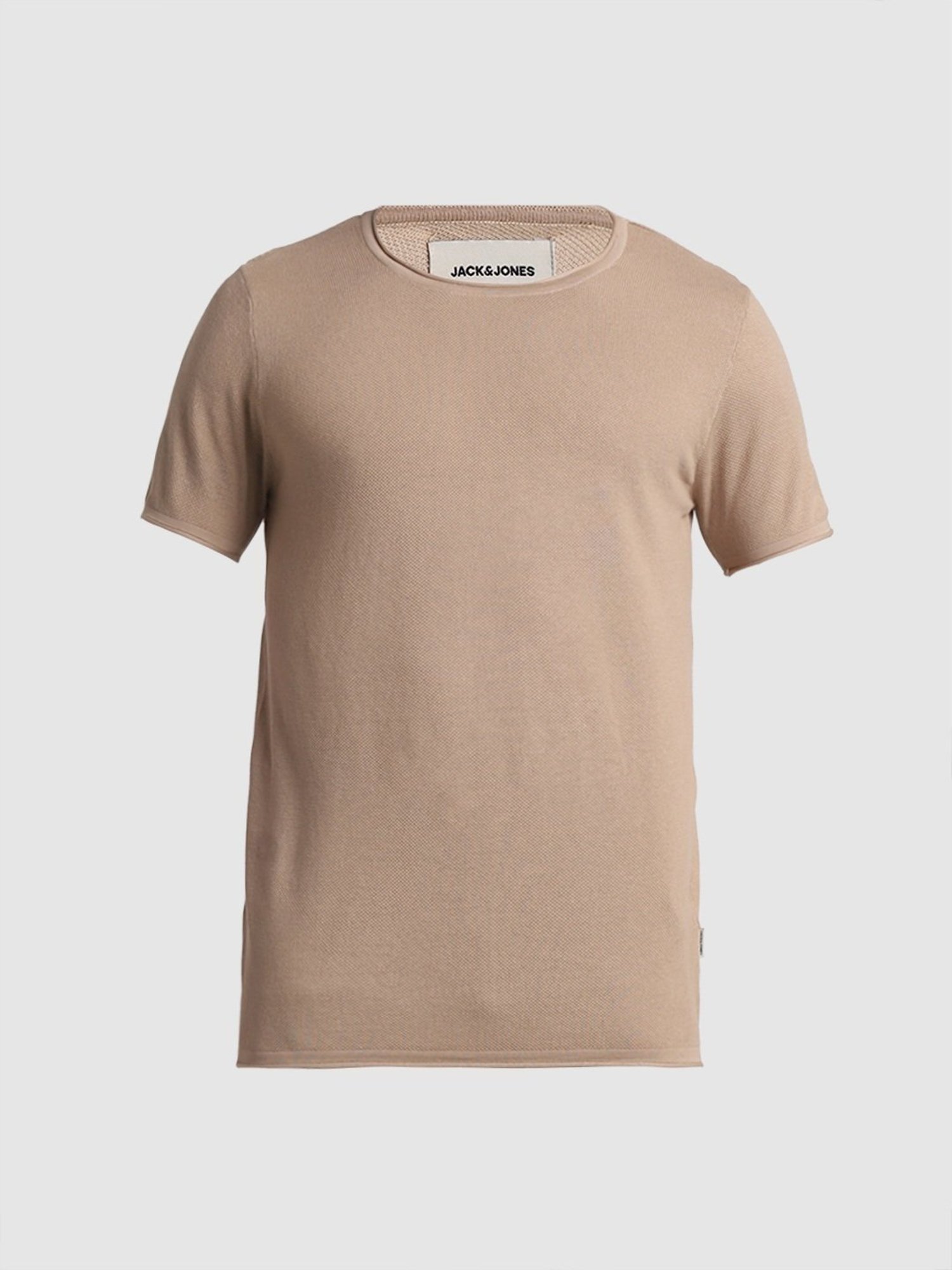 Jack & Jones Warm Sand Cotton Slim Fit Sweater