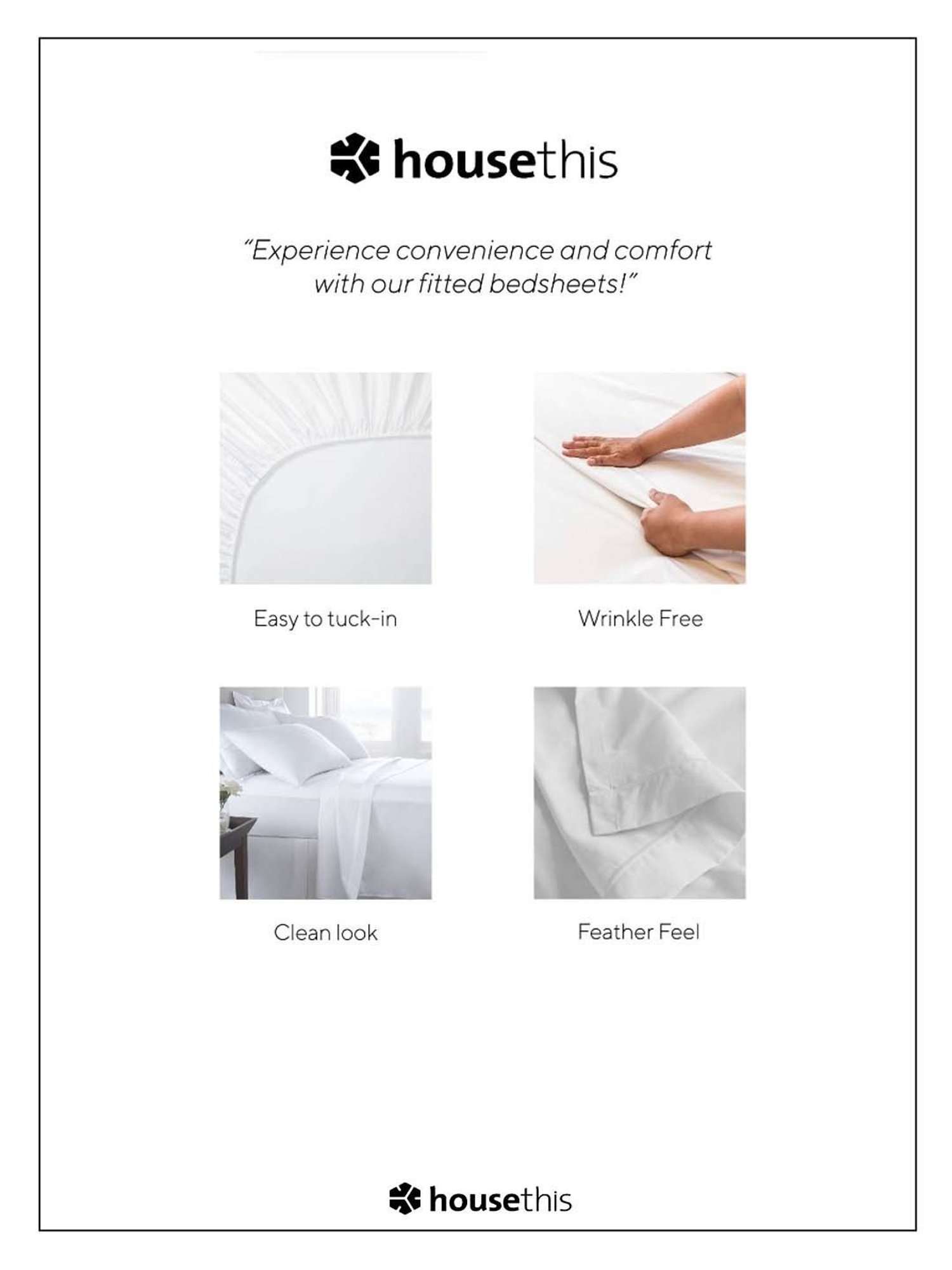 House This Gamathi Rust 150 TC Cotton Fitted Bedsheet with 2 Pillow Covers