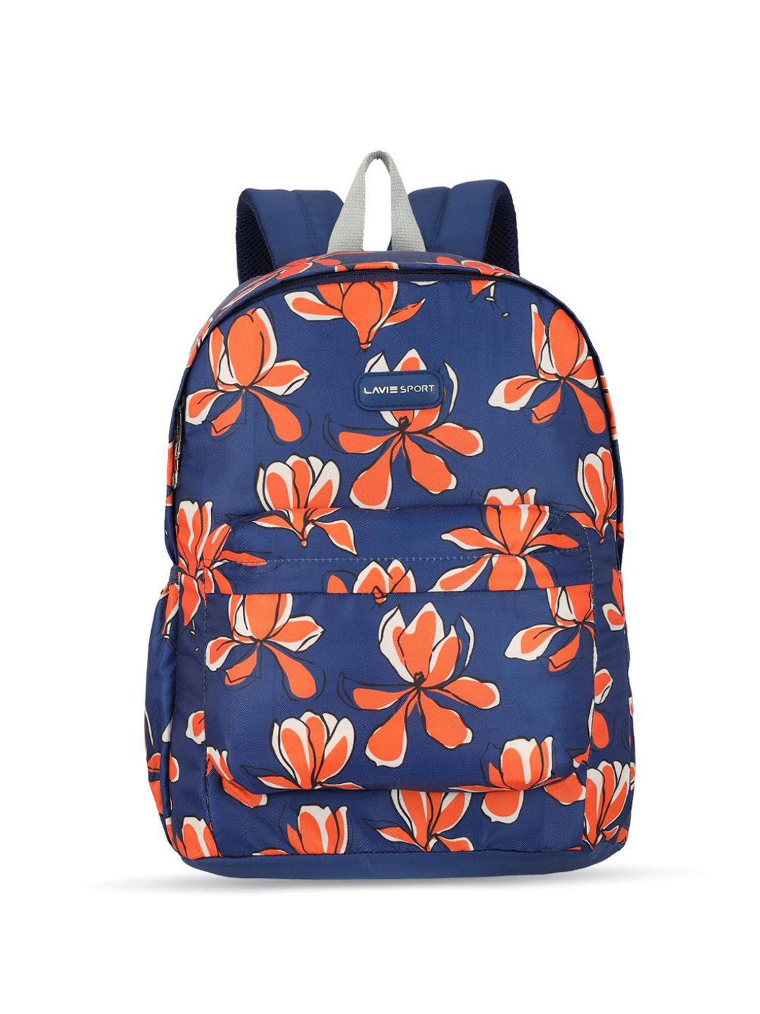 Lavie Sport Bloomy 18L Printed Casual Backpack |School Bag for Girls (Navy)
