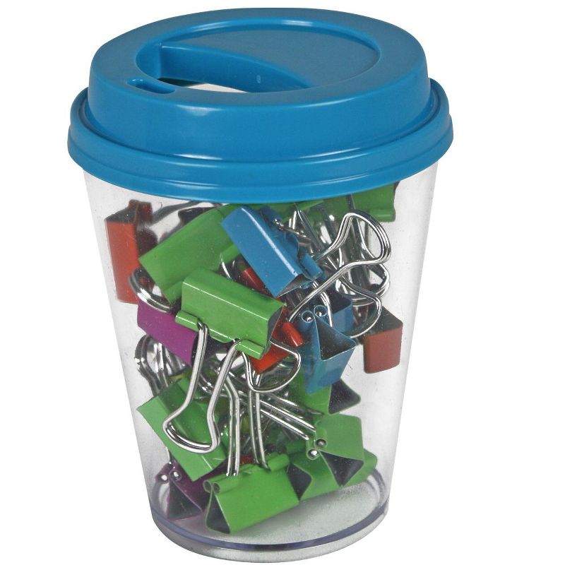 The Pencil Grip Inc Binder Clip in Coffee Cup Supply Storage, Assorted Color, pk of 30