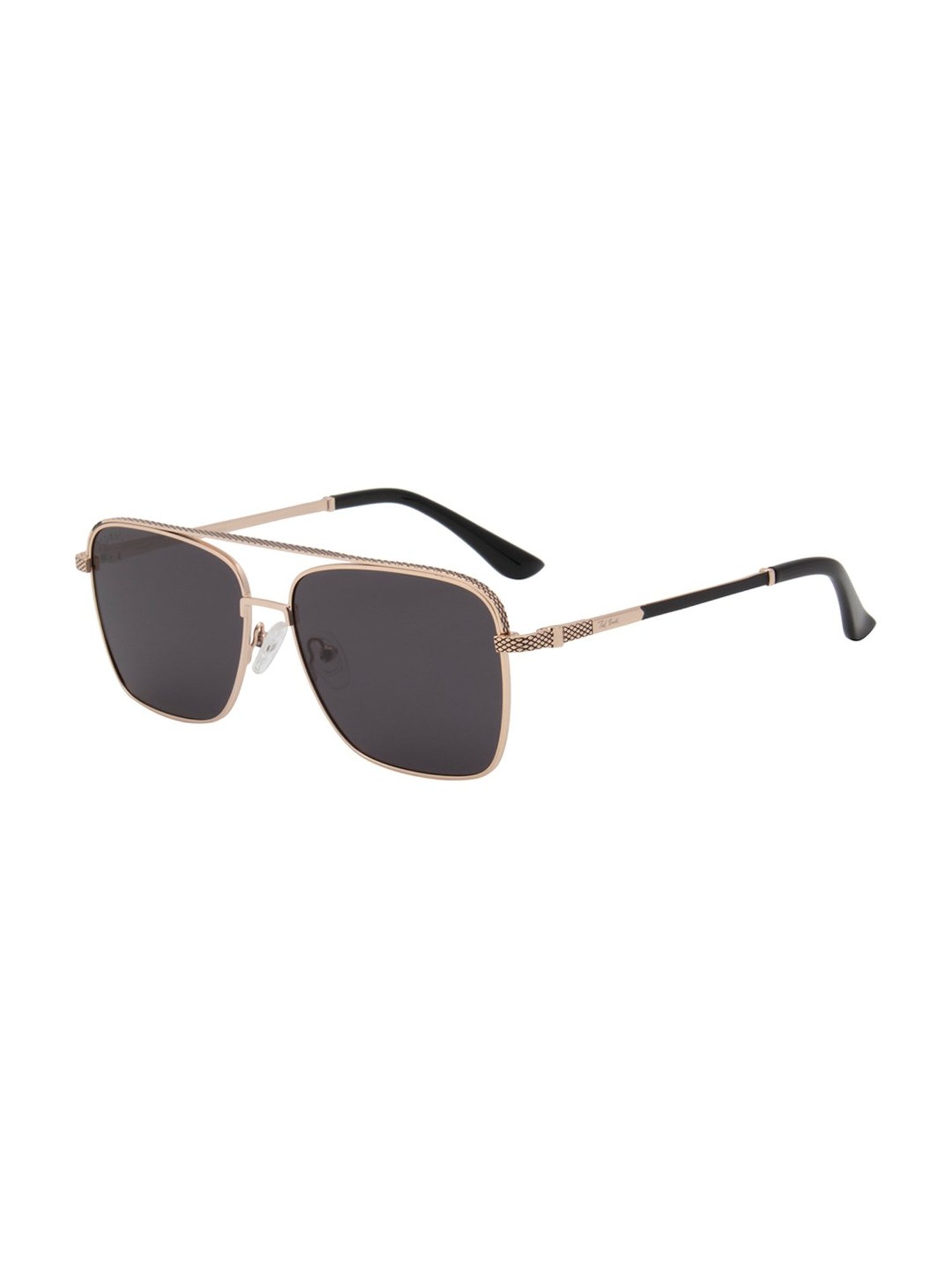 Ted Smith Grey Square Polarized Unisex Sunglasses
