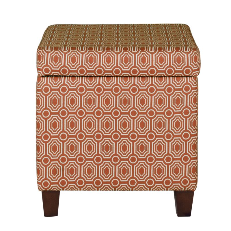 Sunshine Storage Cube Ottoman - Orange - HomePop