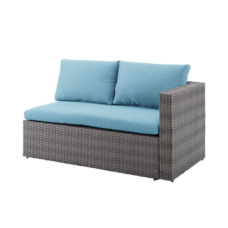 3pc Rattan Wicker Patio Sectional Set with End Table - Art Leon