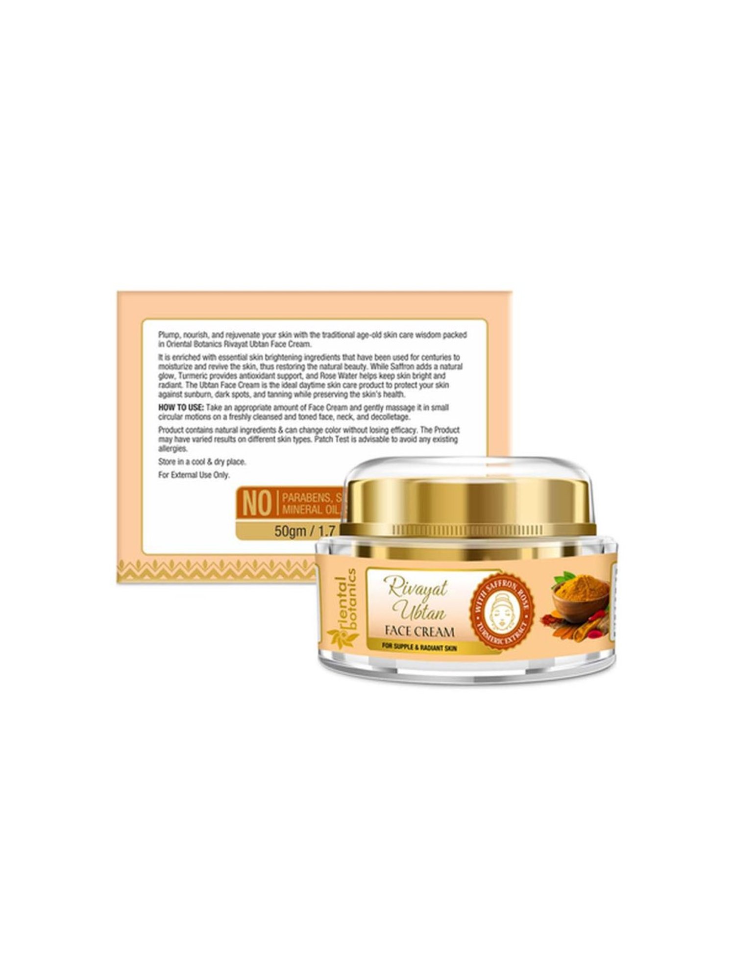 Oriental Botanics Rivayat Ubtan Face Cream - 50 gm