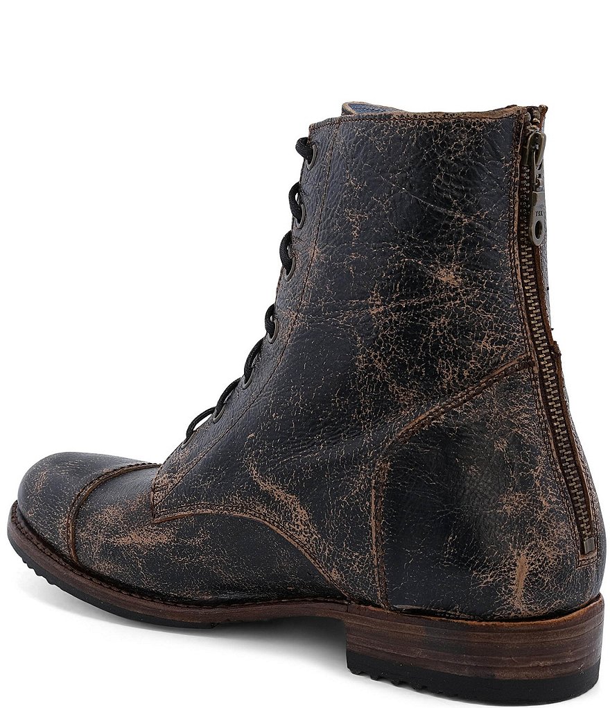 Bed Stu Men's Protege Distressed Leather Cap Toe Combat Boots
