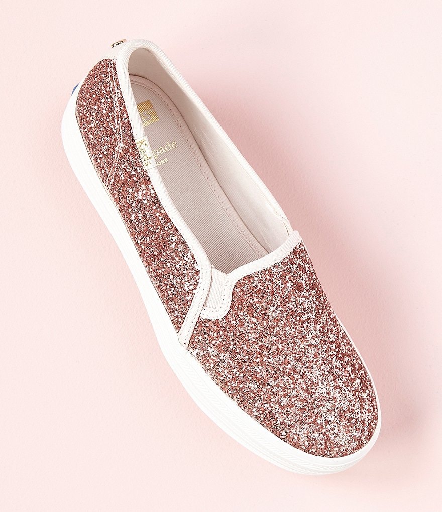 Kurt Geiger London Lexi Eagle Glitter Leather Lace-Up Sneakers