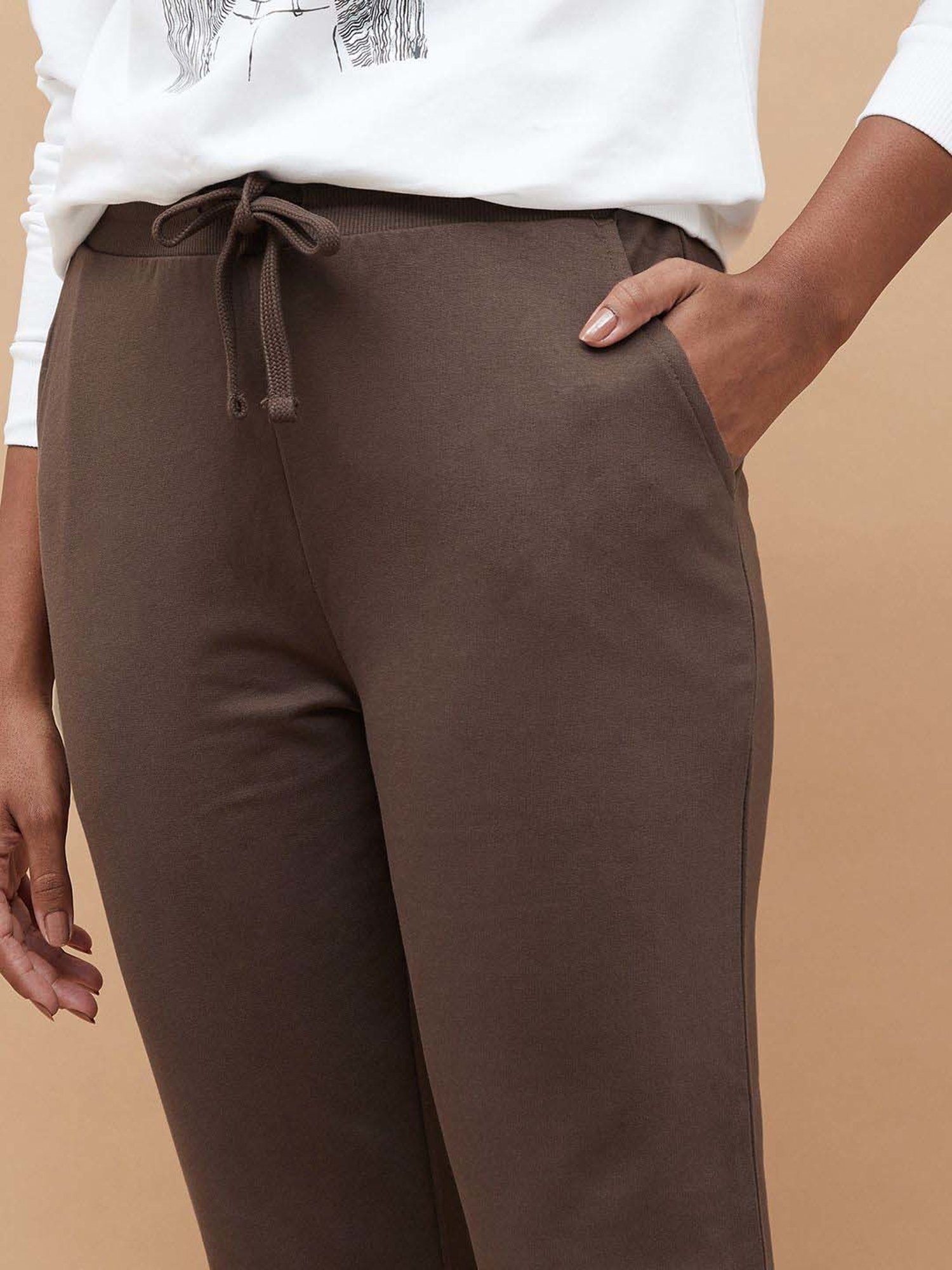 Fame Forever by Lifestyle Brown Cotton Joggers