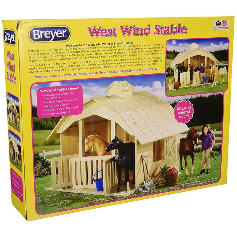 Breyer Animal Creations Breyer 1:12 Classics West Wind Stable Model Horse Playset