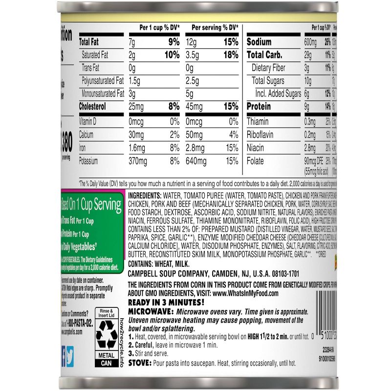 Campbell's SpaghettiOs with Franks 15.6oz