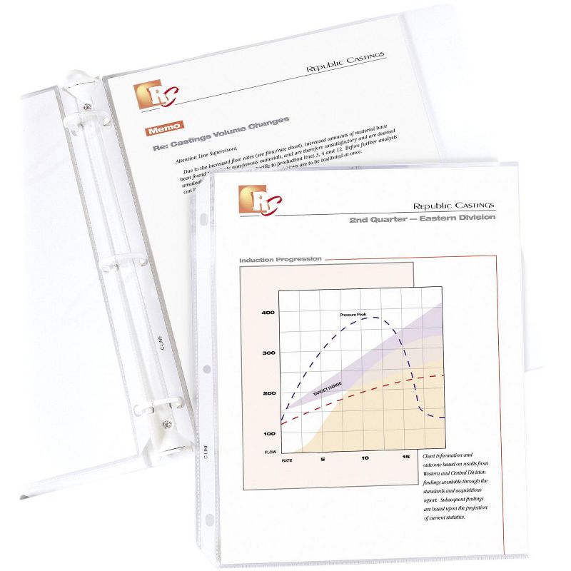 C-Line Sheet Protectors with Index Tabs Clear Tabs 2" 11 x 8 1/2 8/ST 05587