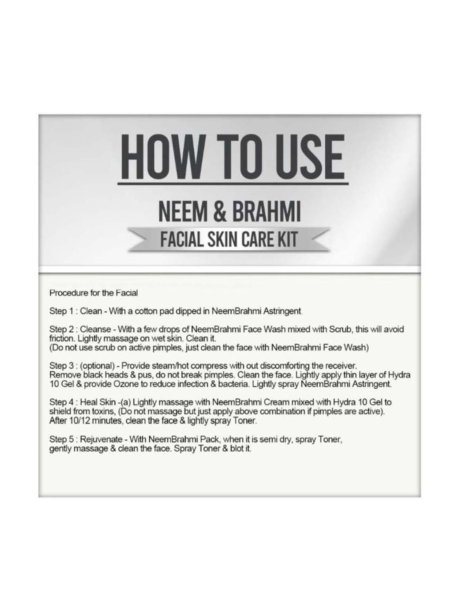 VEDIC LINE Neem and Brahmi Herbal Facial Kit