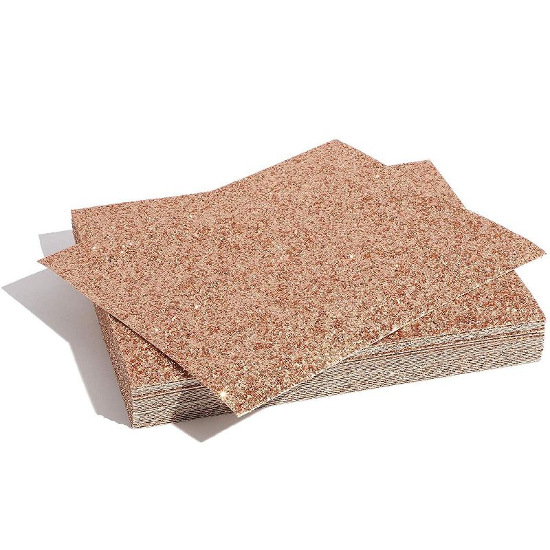 Bright Creations Rose Gold Glitter Cardstock Paper (30 Sheets) 8.5 x 11 Inches