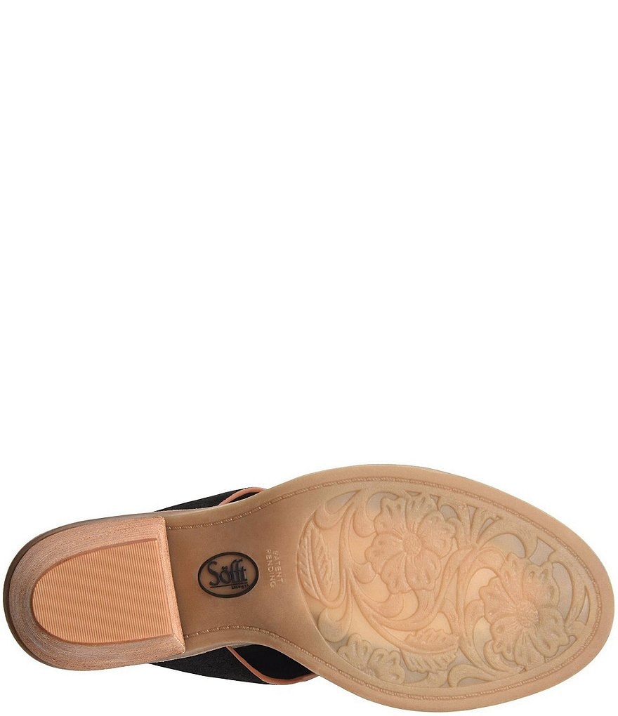 Sofft Maben Suede Slingback Block Heel Sandals