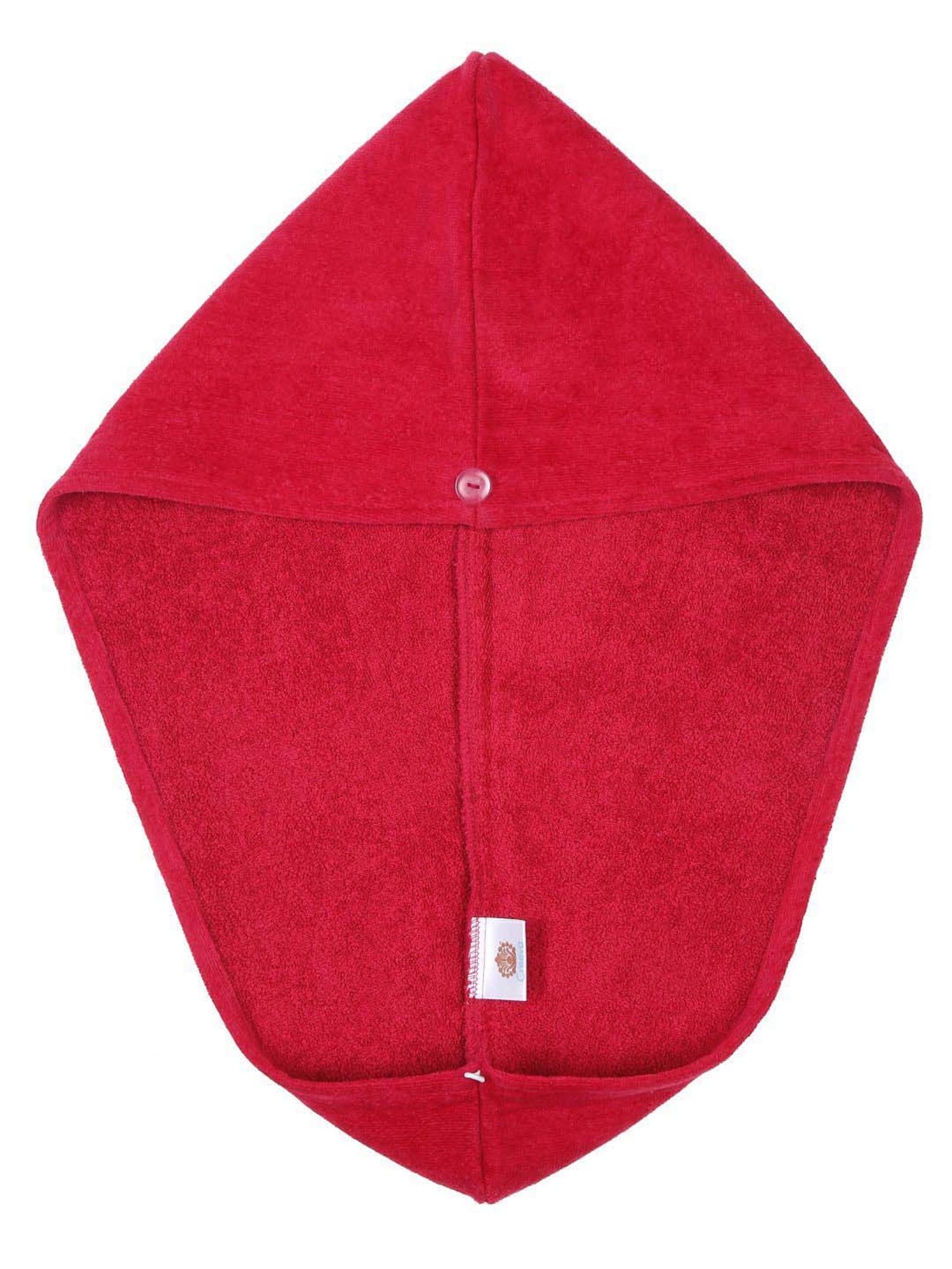 Creeva Luxury Red Cotton 380 GSM Hair Wrap