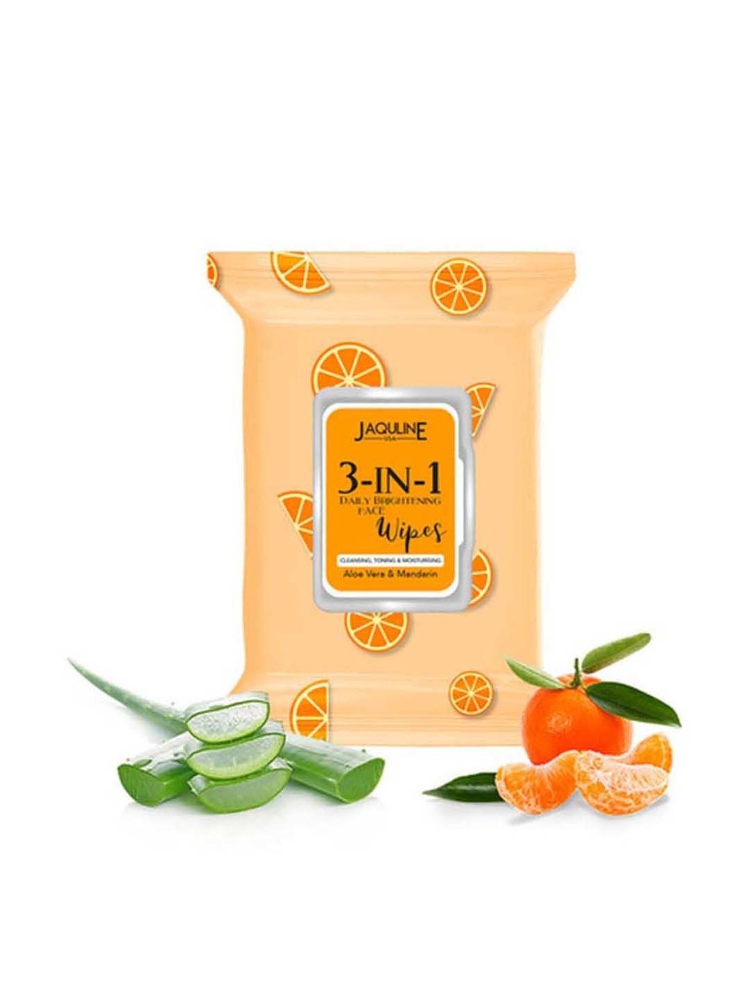 Jaquline USA 3 in 1 Daily Skin Brightening Wipes - 30 wipes