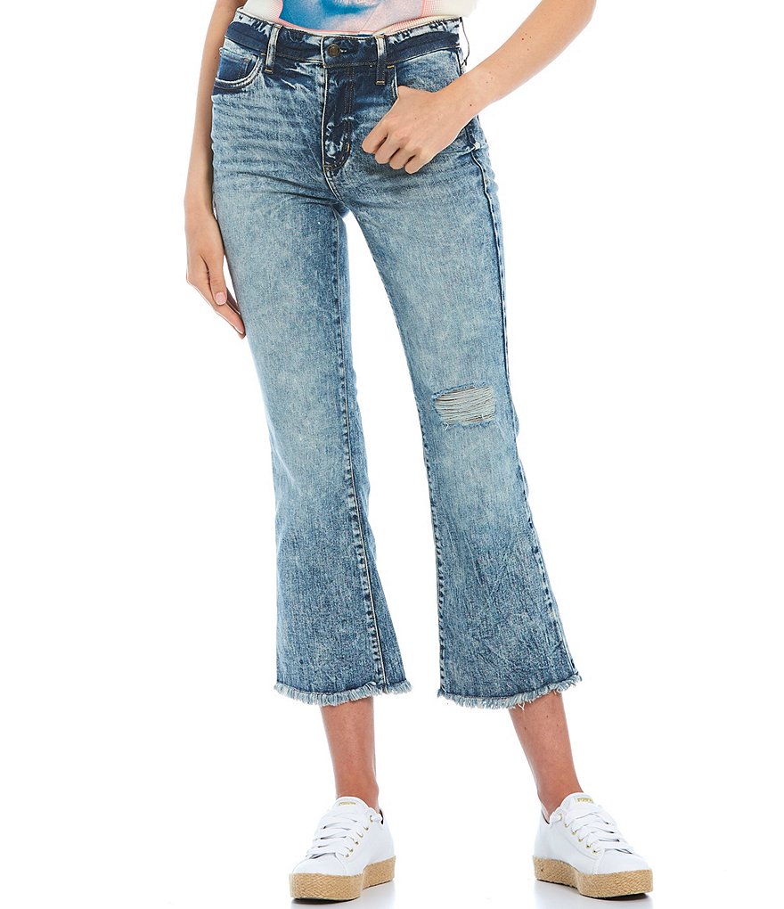 Celebrity Pink Destructed Cropped Skinny Jeans