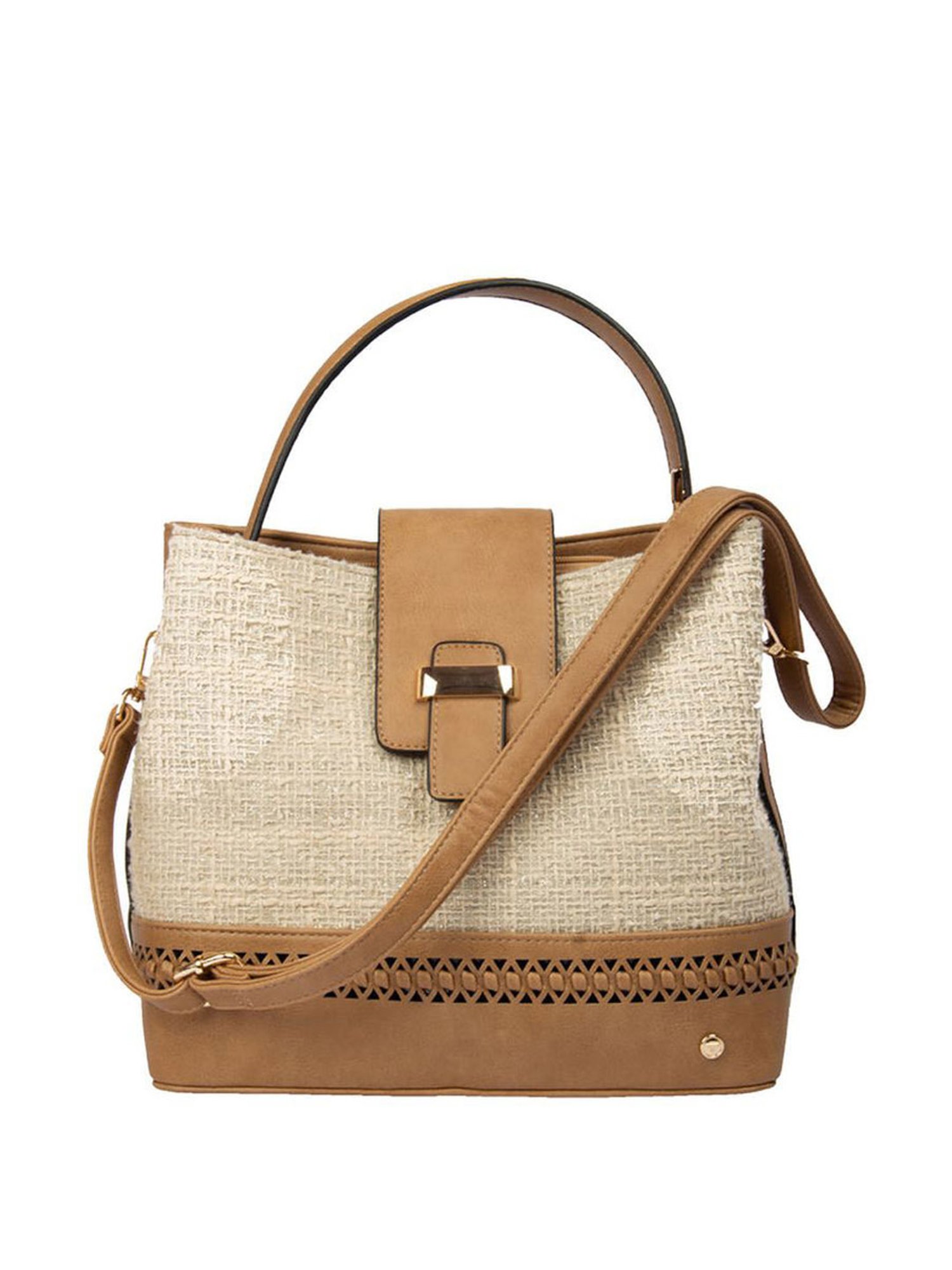 BULCHEE Tan Textured Medium Handbag