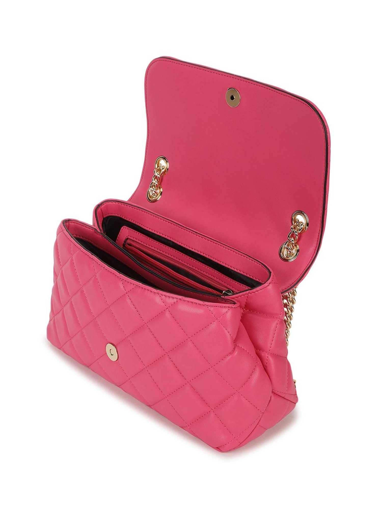 Pollini Pink Soft Quilted Medium Shoulder Bag
