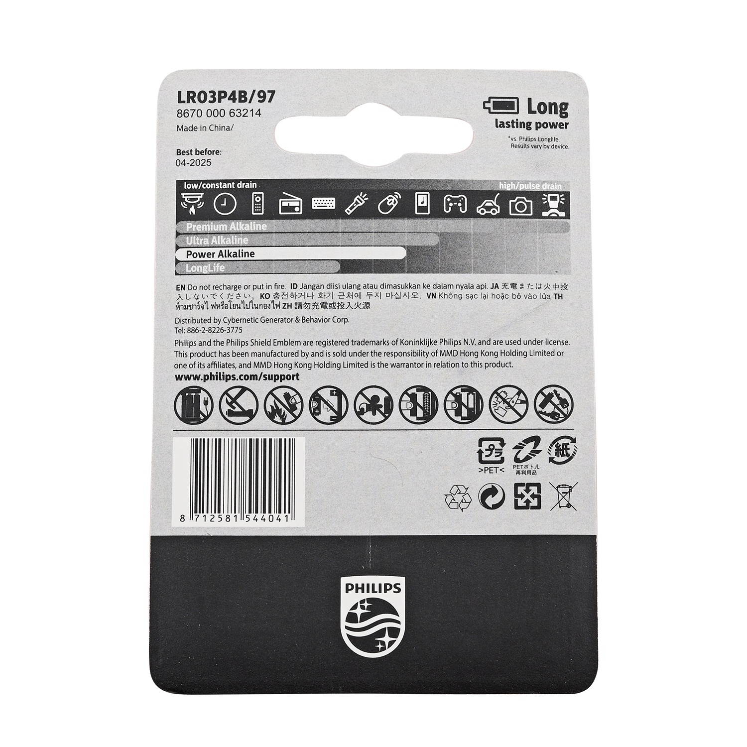 Shop LC Philips Power Alkaline 1 Pack AAA Battery