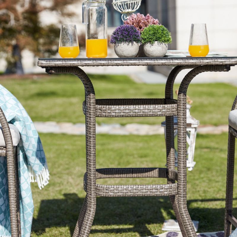 3pc Patio Bar Set Cream - Patio Festival